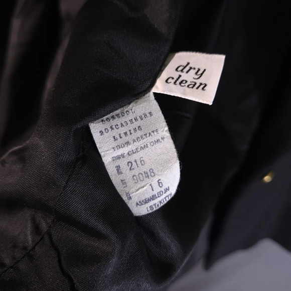 Vintage Leslie Fay Coat of Arms Blazer Size 16 Wool Cashmere Blend Goth Preppy - Picture 6 of 9